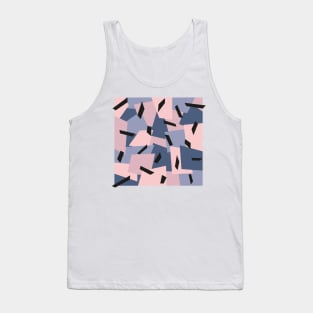 Patches Abstract Pattern (black, blue, pink, gray) Tank Top